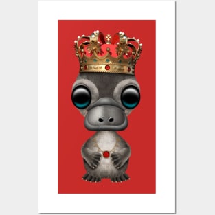 Cute Royal Platypus Wearing Crown Posters and Art